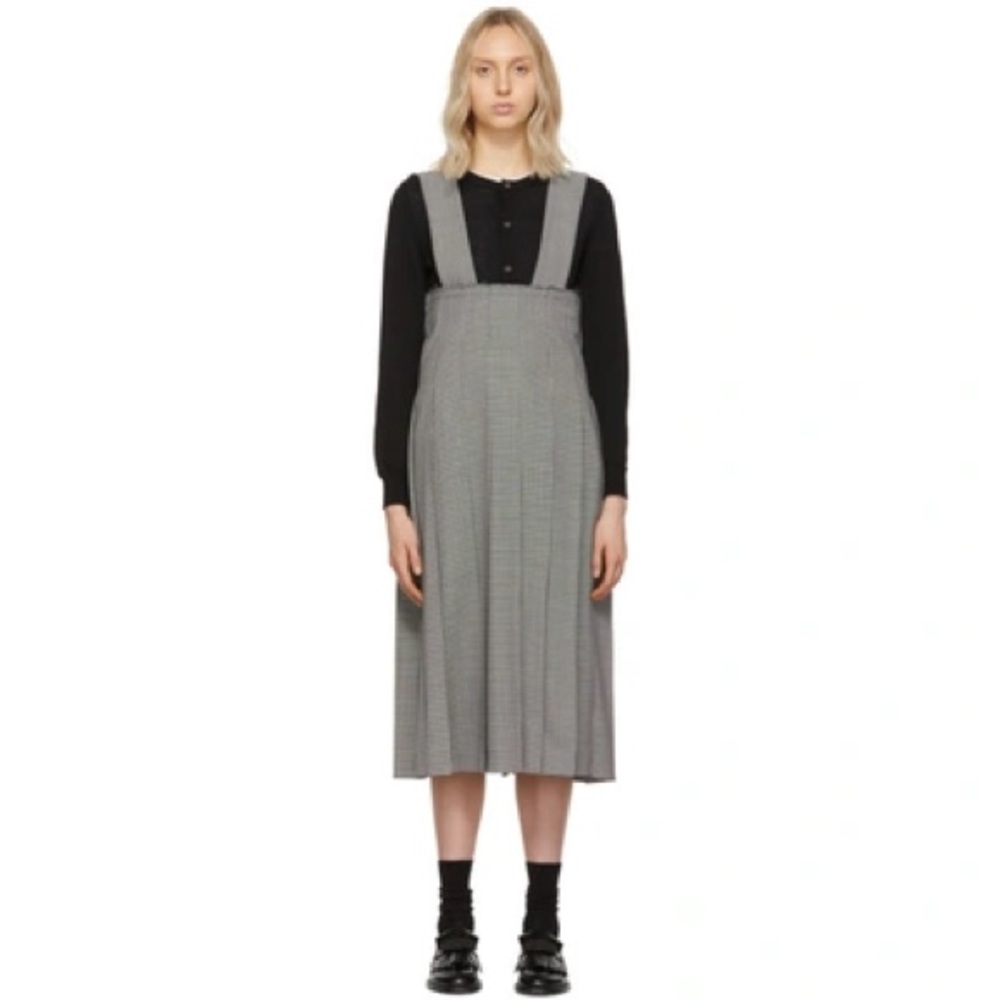 Comme des garçons comme des garçons pleated wool grey suspended skirt dress NWT